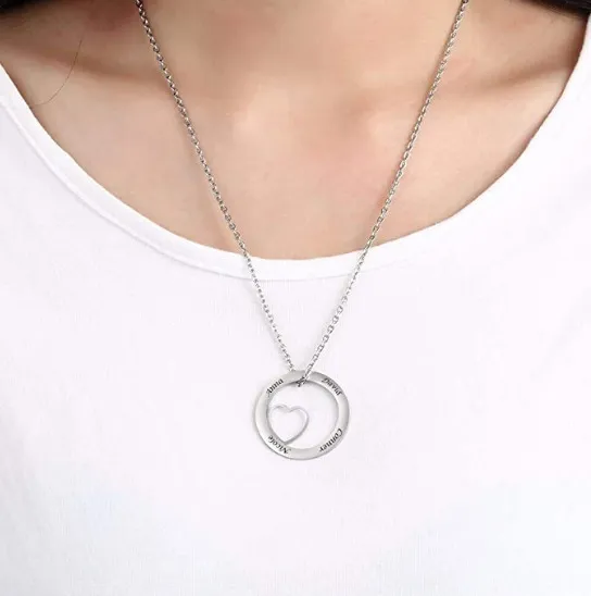 18K Gold Name Plate Stainless Steel Jewelry Vendor Custom Personalised Friendship Family Name Necklace for Women and Men