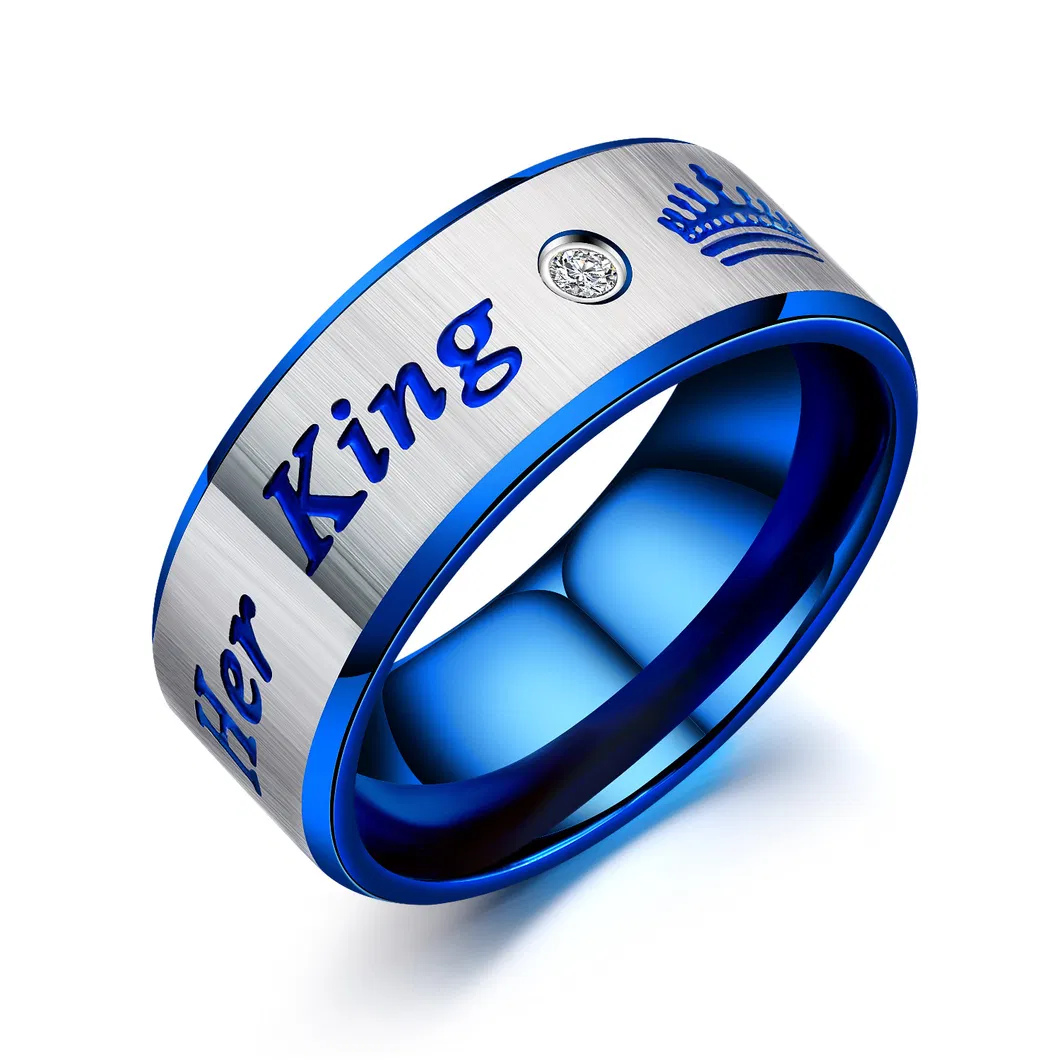 2021 New Unique Design His Queen & Her King Wedding Engagement Couple Ring