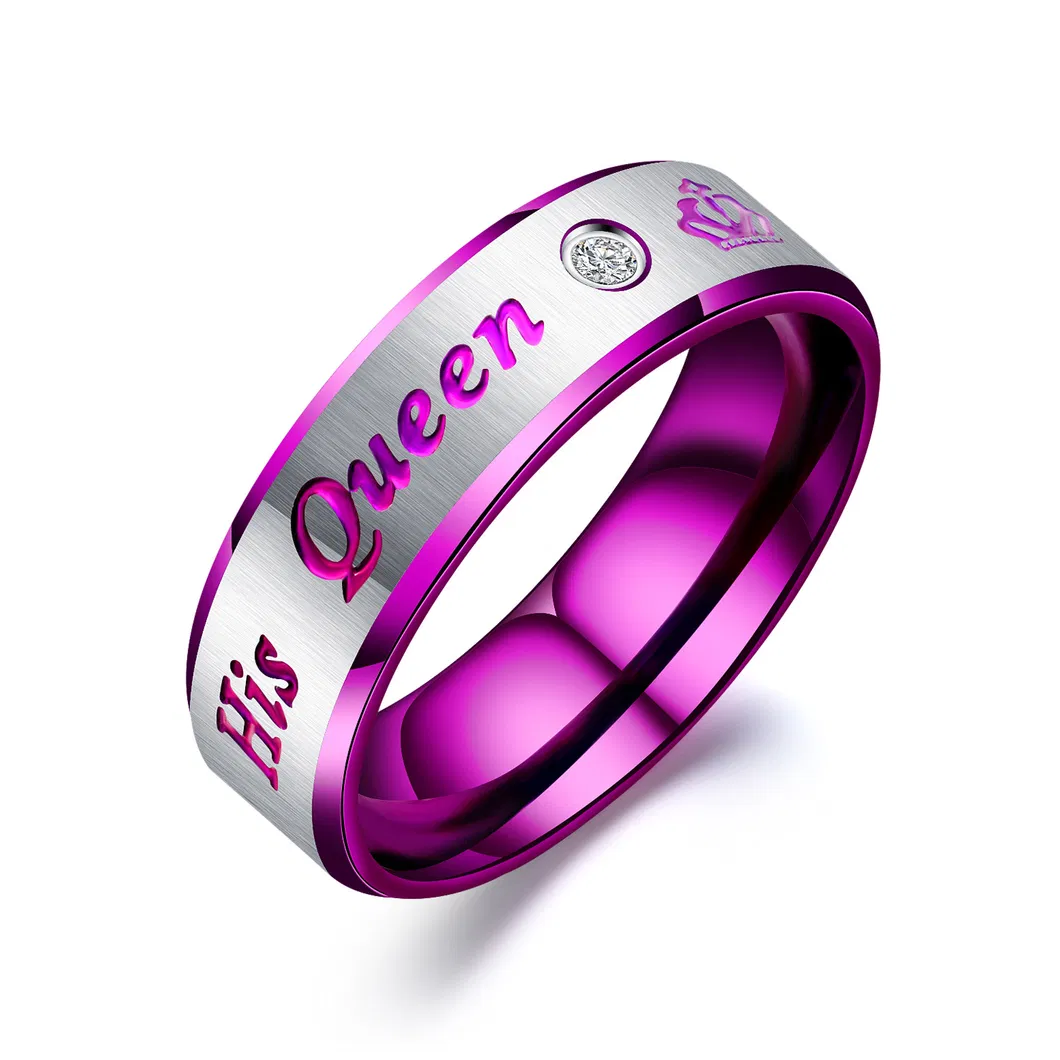 2021 New Unique Design His Queen & Her King Wedding Engagement Couple Ring