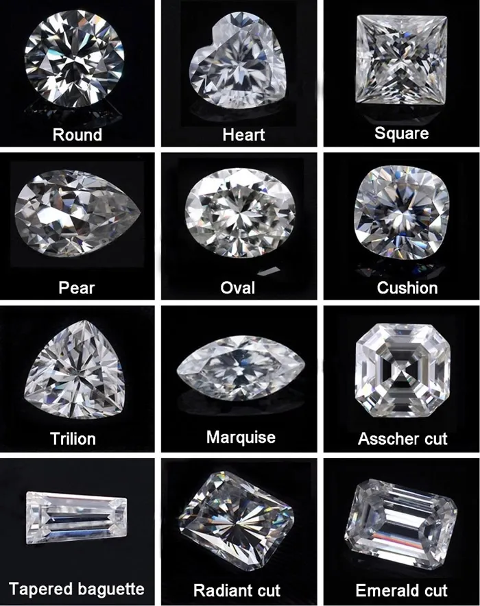 3 Carats/9mm Super White Moissanite Diamonds