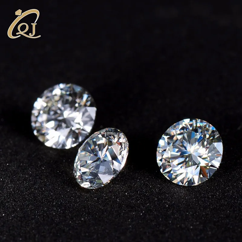 3 Carats/9mm Super White Moissanite Diamonds