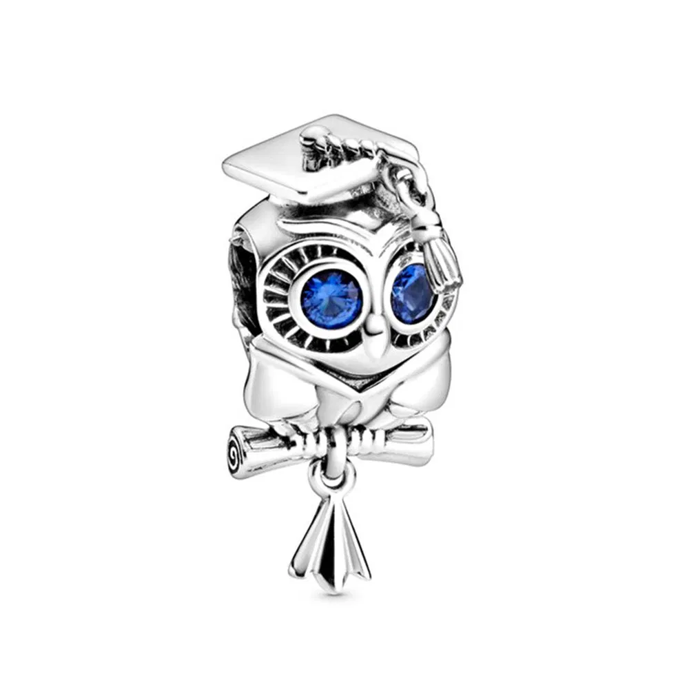 925 Sterling Silver Charm Bee Owl Insect Animal Series Beads Fit Original Charms Bracelet for Women DIY Jewelry Gift