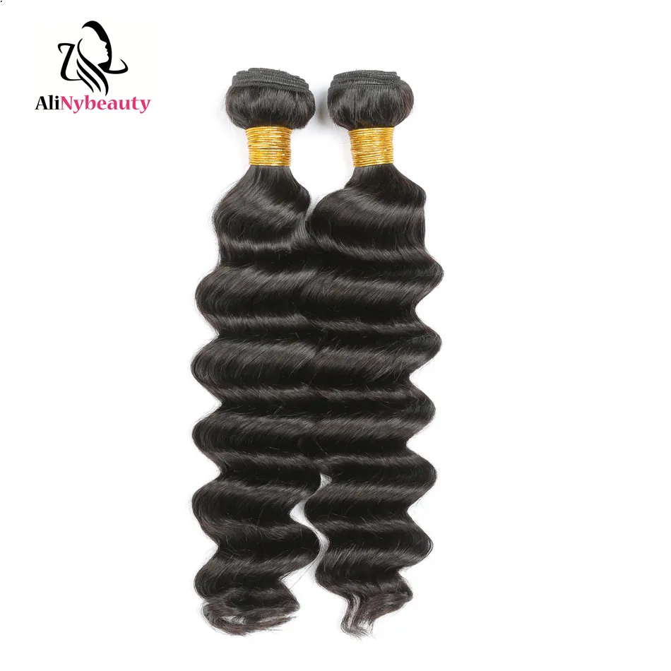 Alinybeauty Brazilian Cheap Real Loose Deep Wave 26 Inch Human Hair Extensions