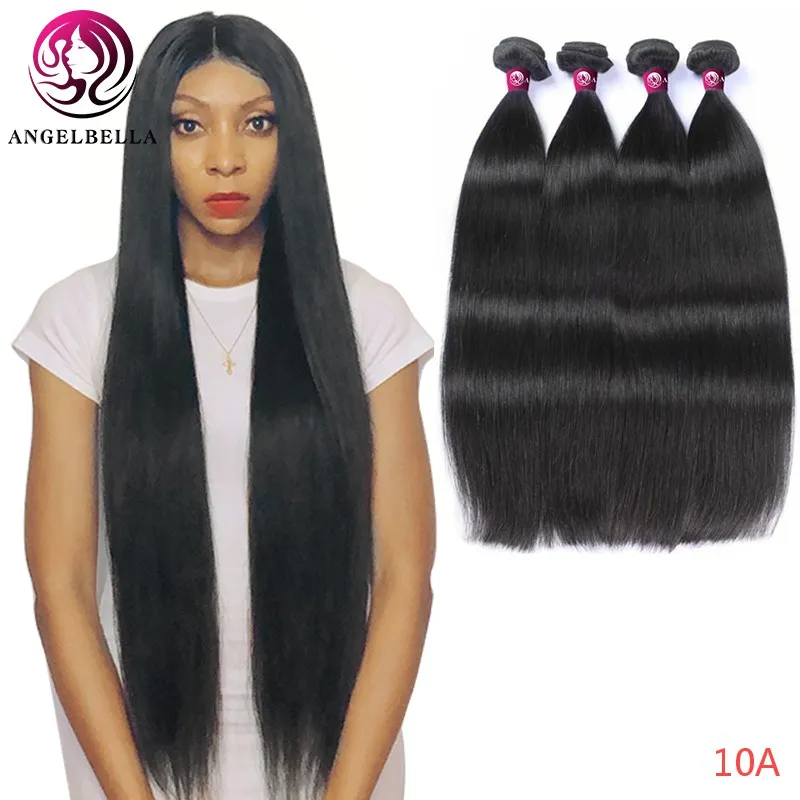 Angelbella Brazilian Straight Hair Waves Bundle Deals Online 30inch Remy Hair Natural Color Human Hair Bundles