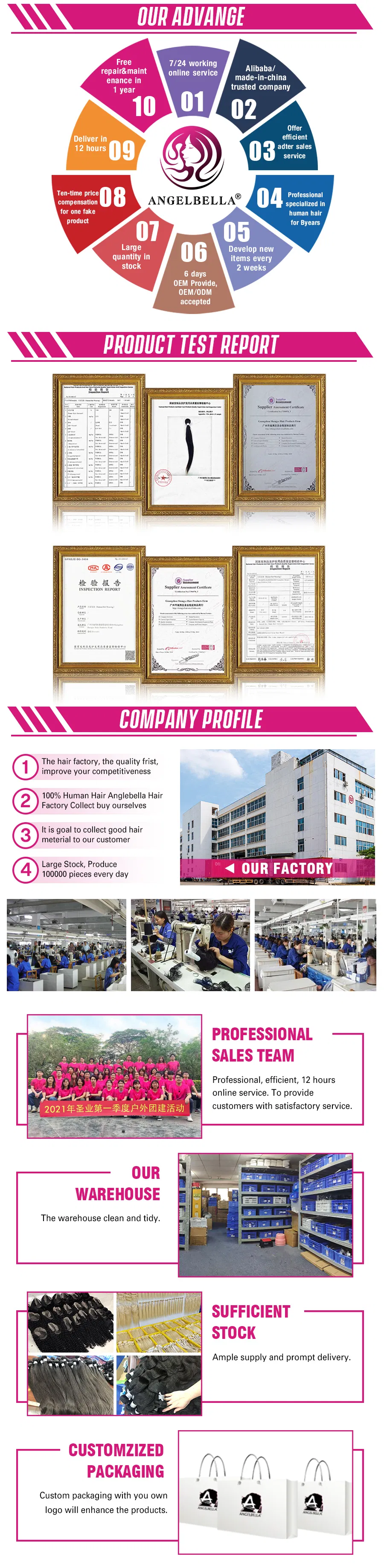 Angelbella Great Quality Natural Color 100% Straight Virgin Human Hair Lace Wig Average Size Front Lace Wig Human Hair