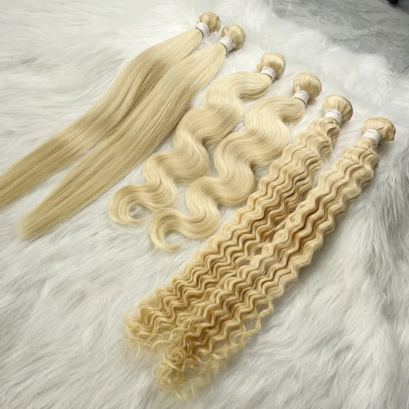Angelbella High Quality 613 Brazilian Human Hair Bundles Factory Price Blonde Straight Virgin Hair Vendor