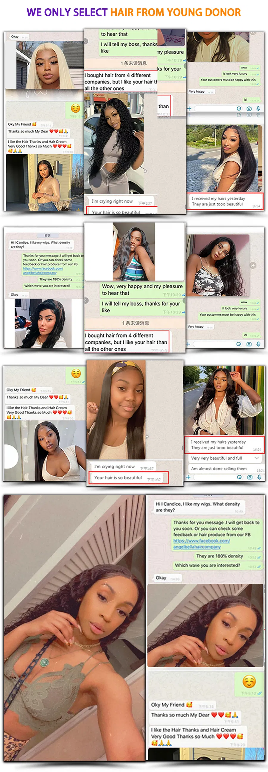 Angelbella New Styles Spring Wave Hair Bundles 1b# Virgin Human Hair