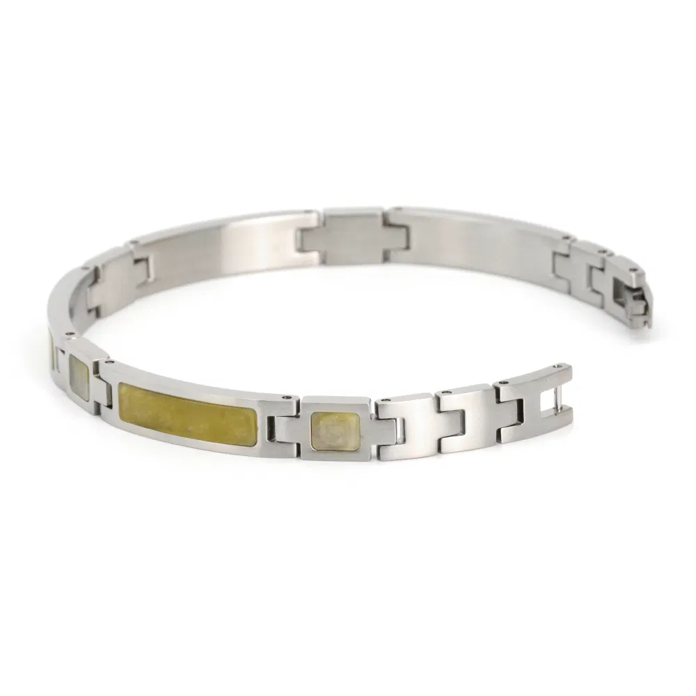 Bewell Wood Bangle Jewelry Stainless Steel and Wood Bracelet for Women Chain Women Bracelets