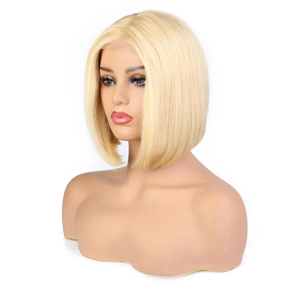 Blonde 613 Color Bob Wigs 100% Remy Human Hair Frontal Lace Wigs