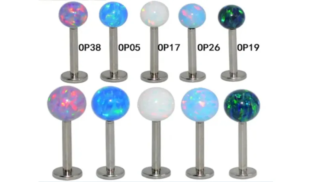 Body Piercings Silver jewelry Stainless Steel Piercing Titanium Piercing Labert Grade 23 Titanium Opal Monroe Tp1959