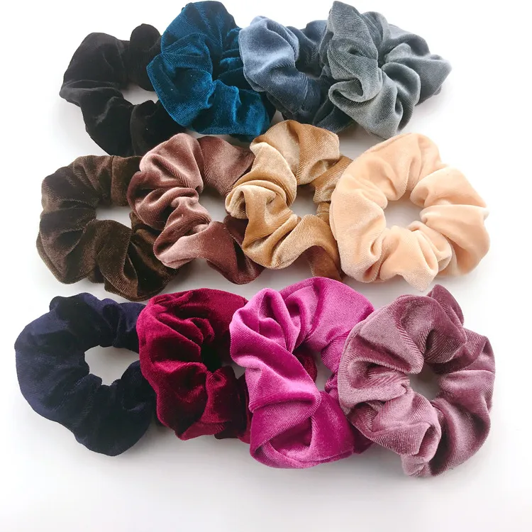 Bowknot Plush Scrunchies Hair Ties Elastics Soft Bow Knotted Rubber Bands Fur Hair Scrunchy Bobbles Ponytail Holder for Women Girls Thick Hair