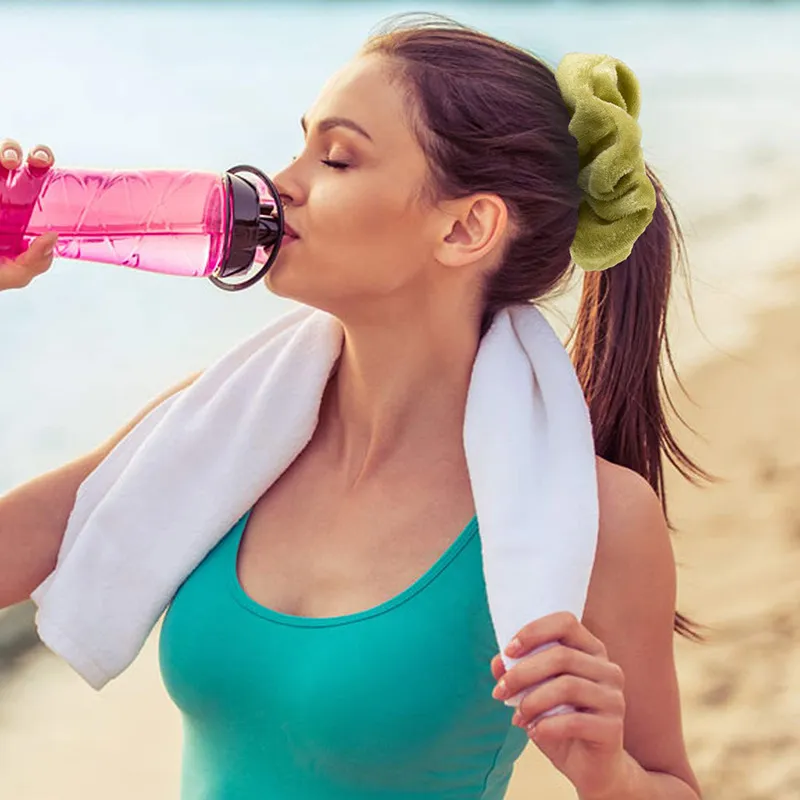 Bowknot Plush Scrunchies Hair Ties Elastics Soft Bow Knotted Rubber Bands Fur Hair Scrunchy Bobbles Ponytail Holder for Women Girls Thick Hair