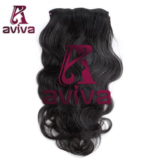 Brazilian Hair Extension Clip in Human Hair Extension 16inch 110gram Virgin Hair Extension Clip on Hair Extension (AV-CH05-16)