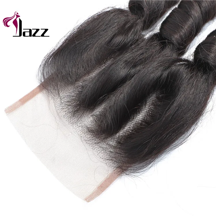 Brazilian Hair Fumi Curly 3 Bundles with 4 X 4 Closure Human Hair Bundles with Closure Lace Closure Human Hair Extension