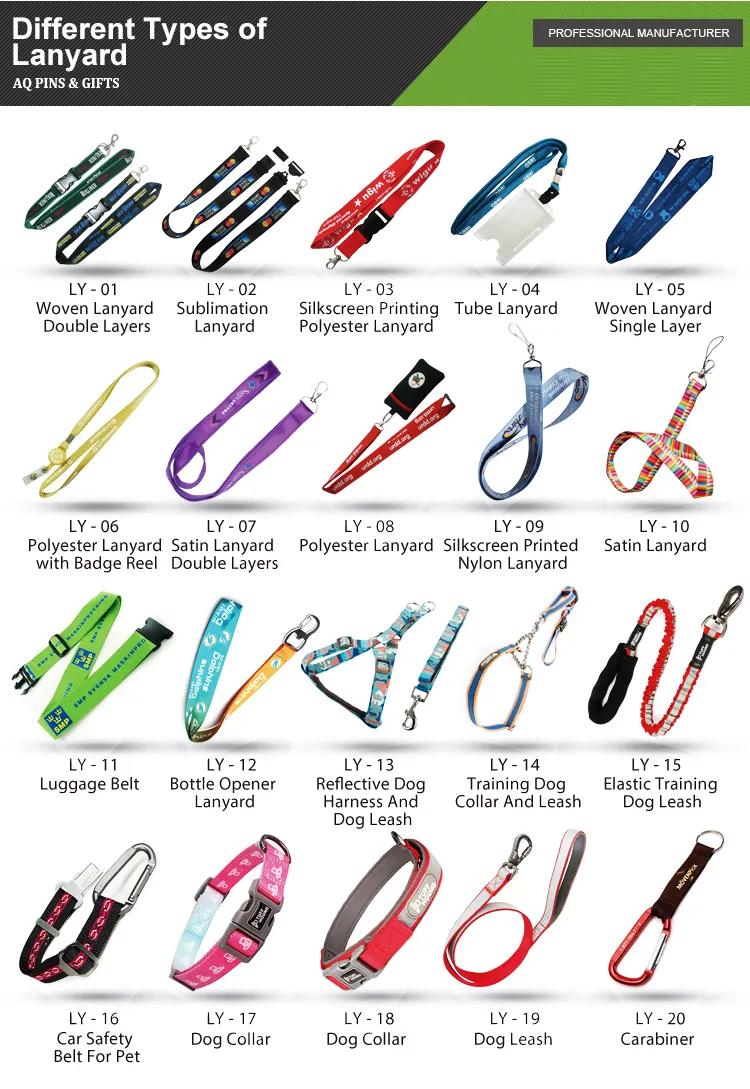 Chinese Supplier Custom Offset Printing Safety Round Nylon Lanyards with Badge Reel (040)