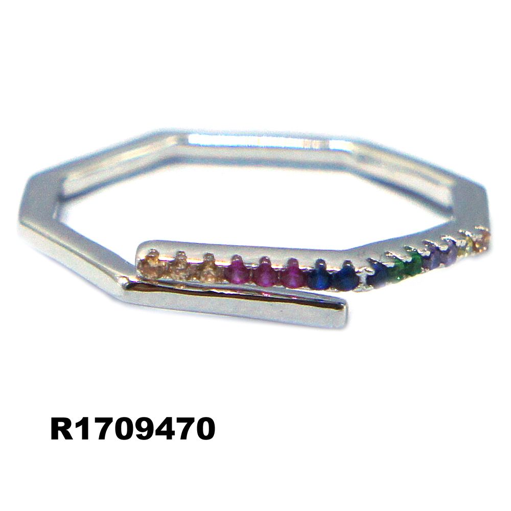 Colorful Silver Ring with High Quality CZ