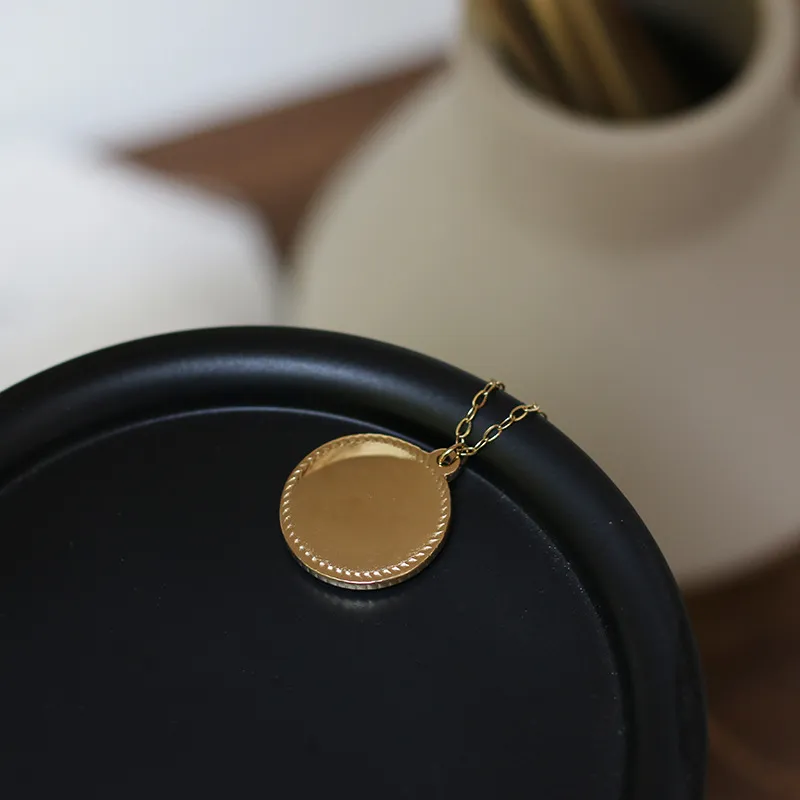 Custom Stainless Steel Women Jewelry Sublimation Gold Guardian Angel Wings Pendant Necklace