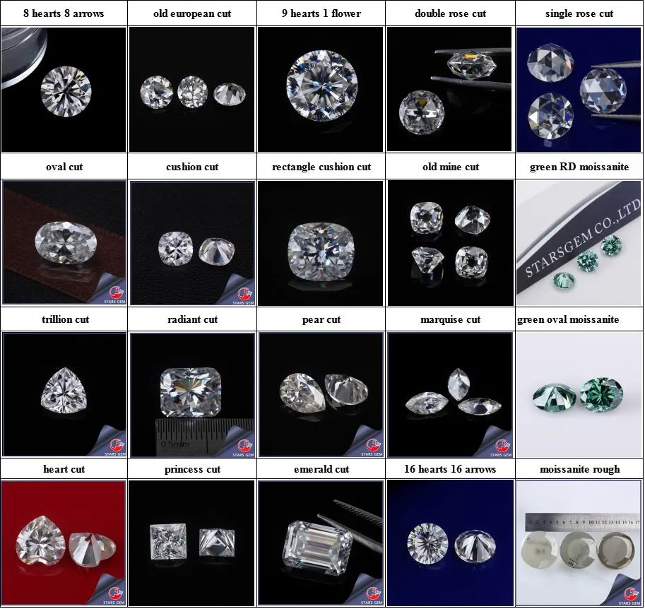 Def Color Cushion Cut 11X11mm Loose Moissanite for Jewelry