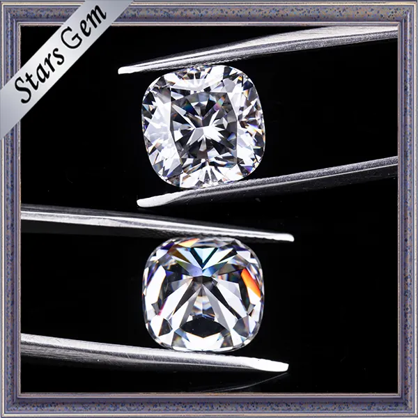 Def Color Cushion Cut 11X11mm Loose Moissanite for Jewelry