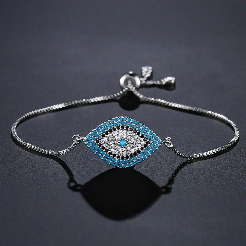 Devil′ S Eye Female Copper Micro Inlaid Zircon Bracelet