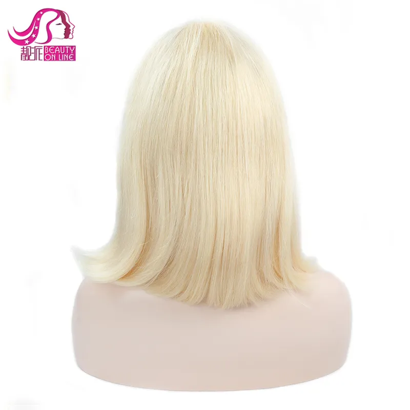 Different Length 8-26inch Blonde 613 Color Human Hair Wigs Frontal Lace Wigs
