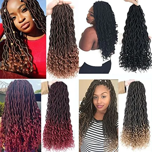 Factory Price Synthetic Braiding Hair Crochet Braid Hair Goddess Faux Locs Crochet Hair