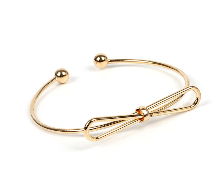 Fashion Jewelry Simple 3 Bangle Cuff with Bowknot and Love