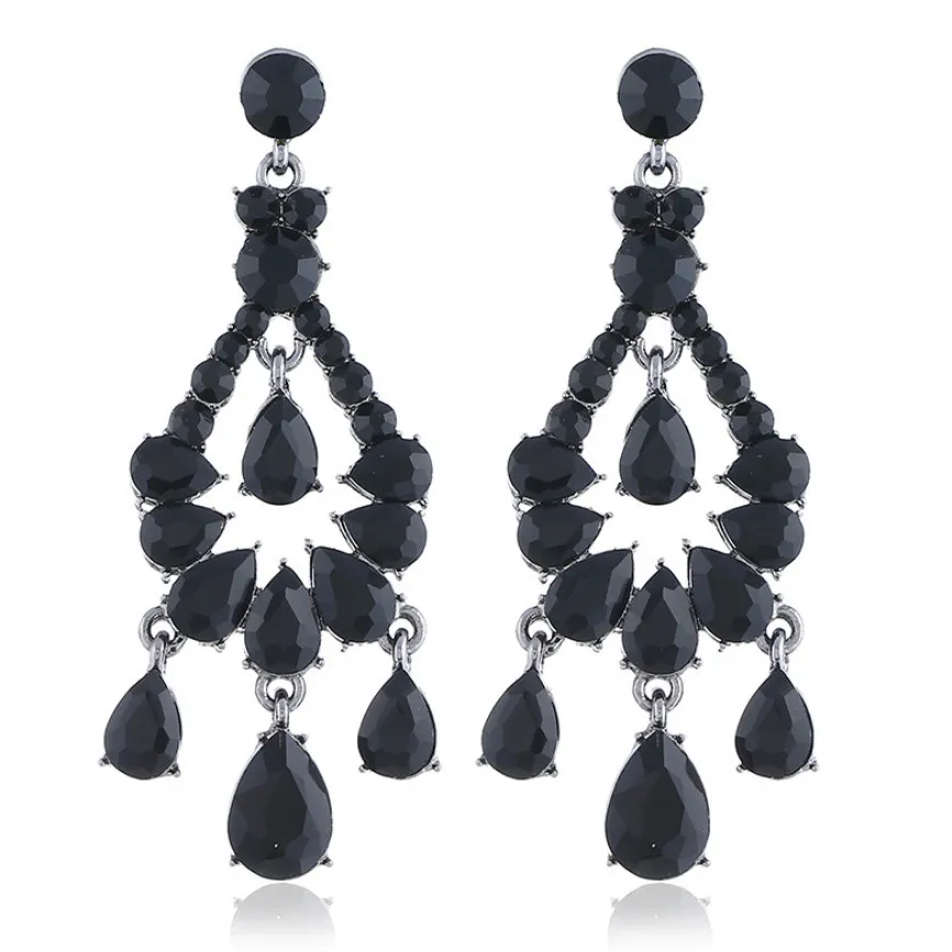 Fashion Jewelry Teardrop Crystal Stone Stud Earring