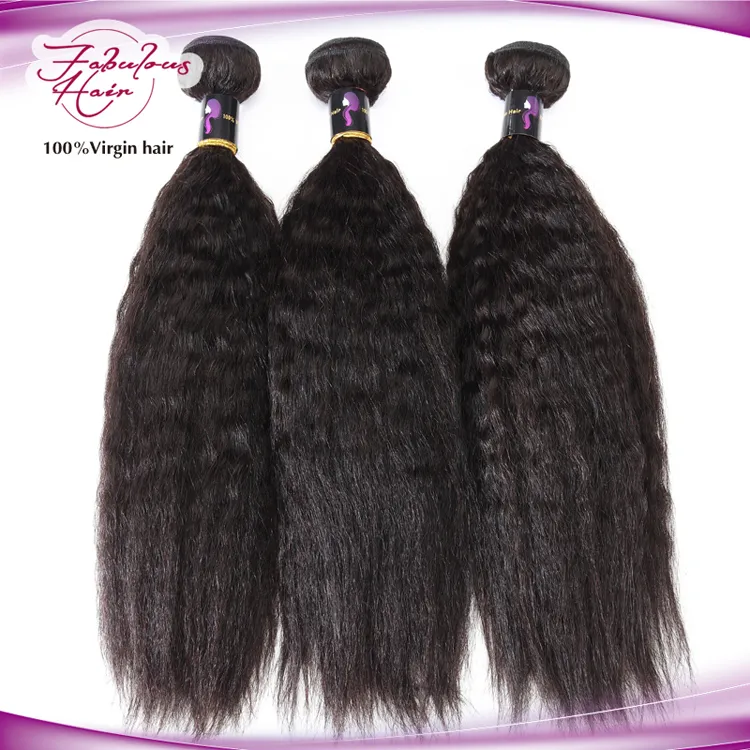 Fashionable Human Virgin Hair Bundle Kinky Straight Hair Style Raw Brazilian Hair Bundles