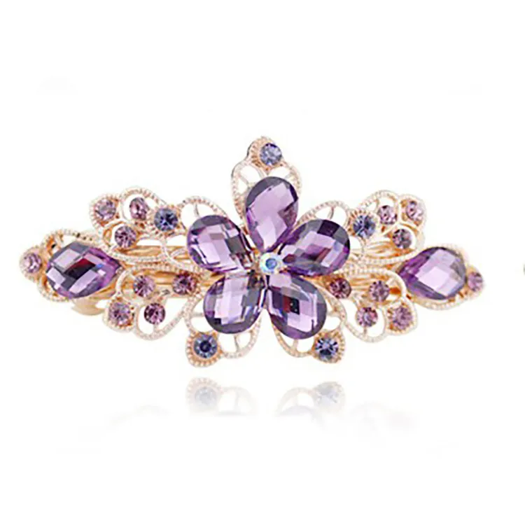 Flower Design Rhinestone Hairpin Clip Accessories
