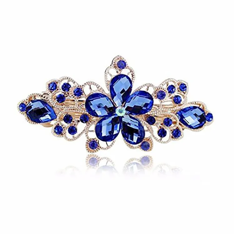 Flower Design Rhinestone Hairpin Clip Accessories