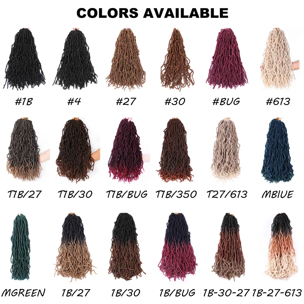 Goddess Locs Crochet Hair Soft Locs 18 24 36 Inch Long Curly Dreadlocks Hair Crochet Nu Faux Locs