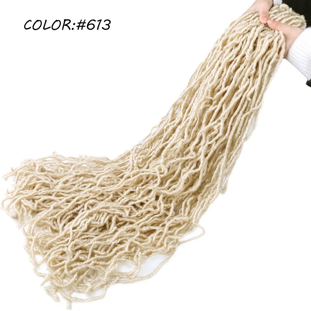 Goddess Locs Crochet Hair Soft Locs 18 24 36 Inch Long Curly Dreadlocks Hair Crochet Nu Faux Locs