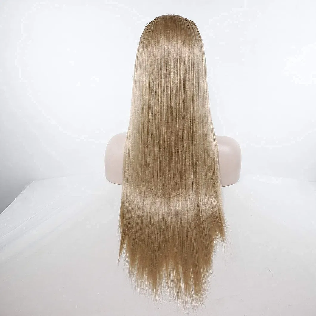 Hair 13X3 Glueless Synthetic Lace Front Wigs Bloned Wigs for Black Women #103 Long Straight Wig Heat Resistant Kanekalon Fibe Real Natural Synthetic Hair Wig