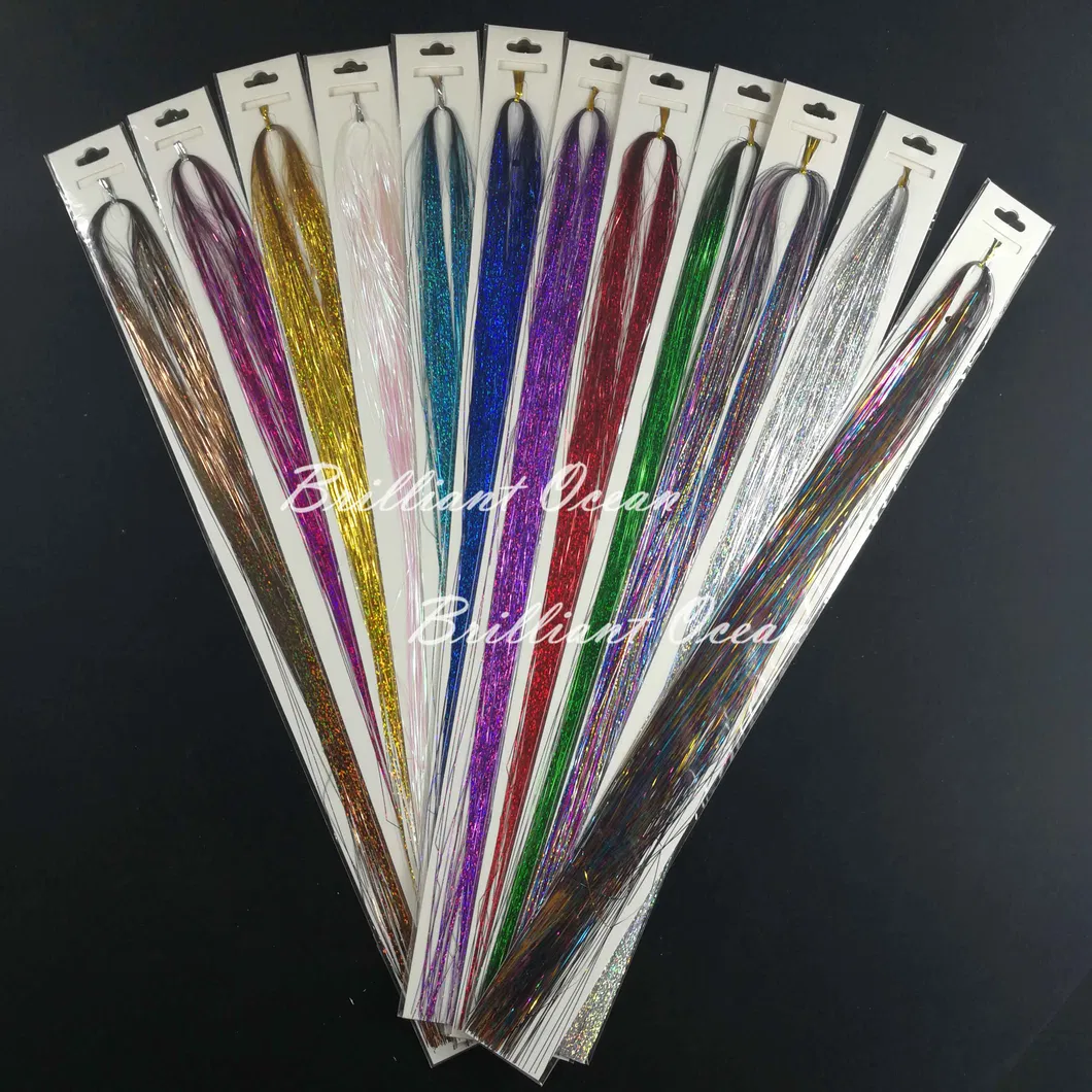 Hair Tinsel Strands Sparkly Hair Extensions Highlights Glitter Hair Tinsel
