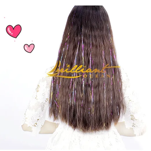 Hair Tinsel Strands Sparkly Hair Extensions Highlights Glitter Hair Tinsel