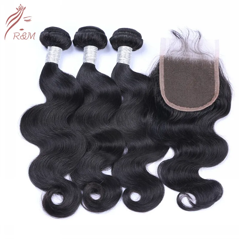 High Quality Brazilian 7A 8A 9A 10A 100% Natural Human Hair Bundles with Closure