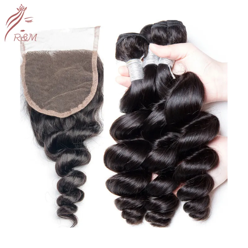 High Quality Brazilian 7A 8A 9A 10A 100% Natural Human Hair Bundles with Closure