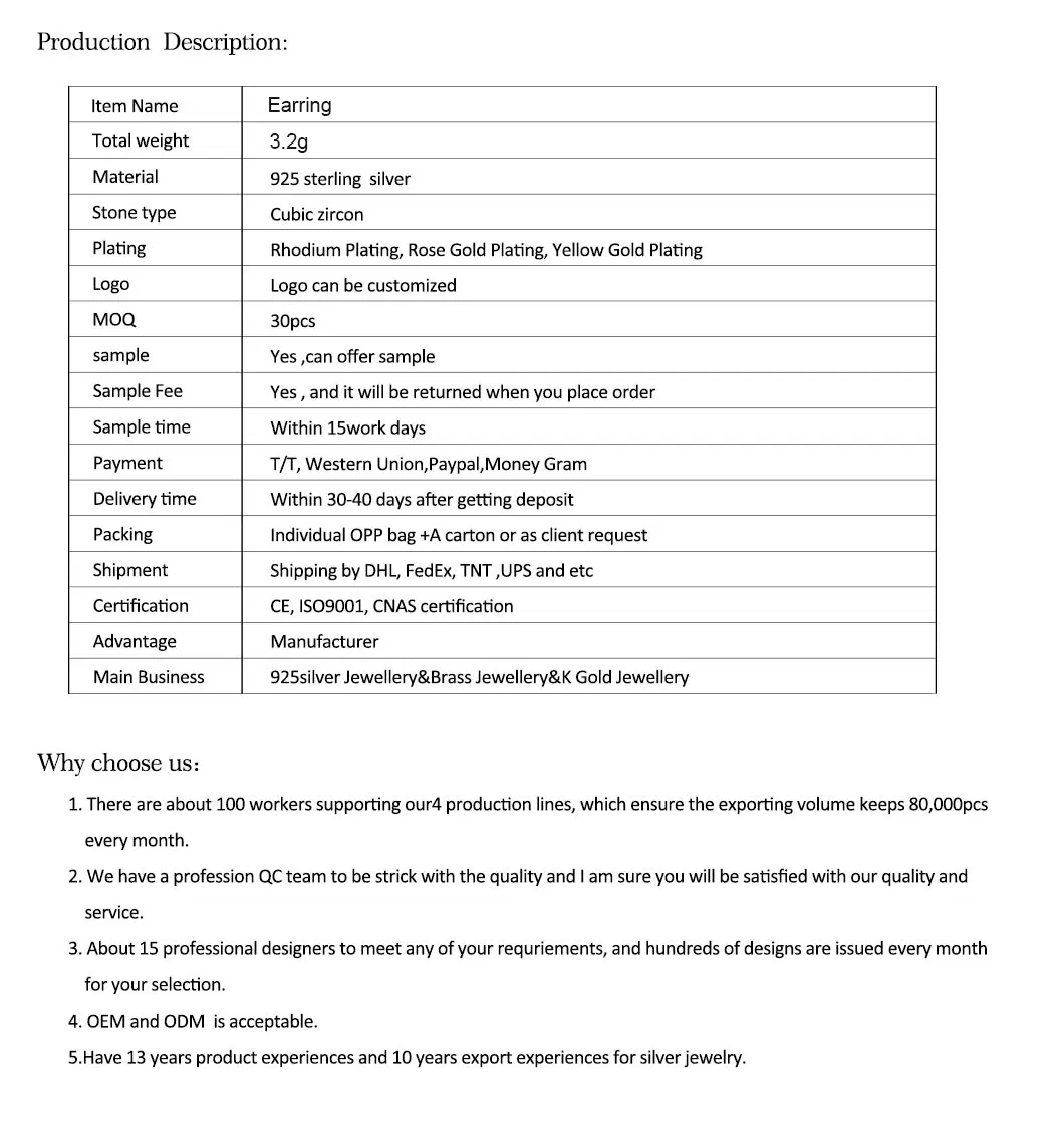 High Quality Micro Pave Classic Studs 925 Sterling Silver Earring Removable Design Earring