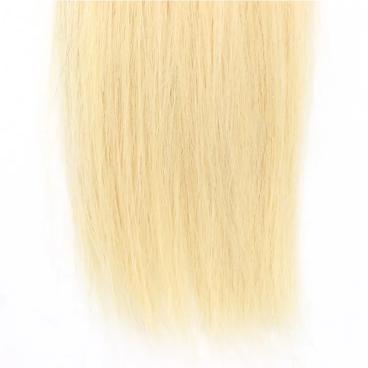 Hot Beauty Fashion 100% Human Hair Blonde #613# Straight Unprocessed Remy Hair Weft