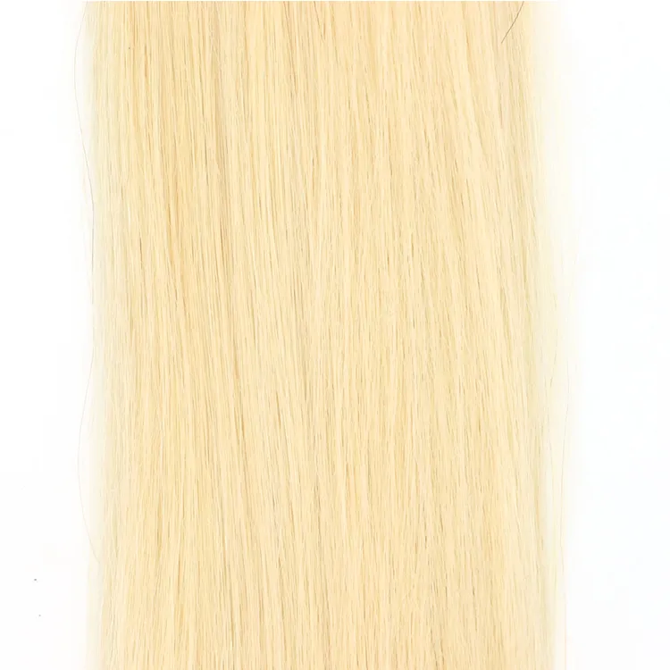 Hot Beauty Fashion 100% Human Hair Blonde #613# Straight Unprocessed Remy Hair Weft