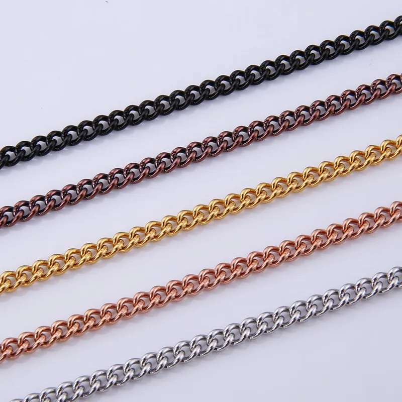 Hot Selling Stainless Steel Necklace Cuban Chain for Fashion Jewelry