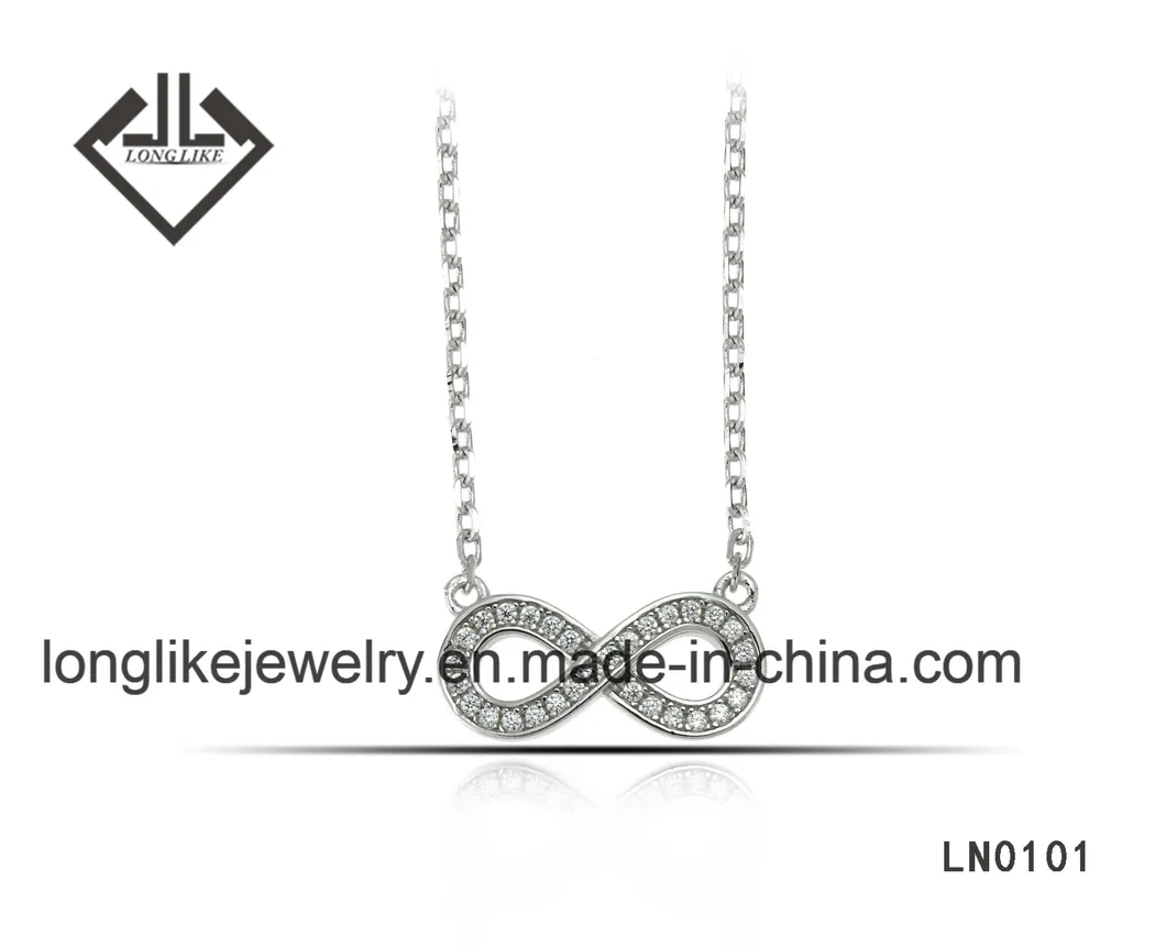 Hotselling 925 Silver Jewelry Infinity Necklace