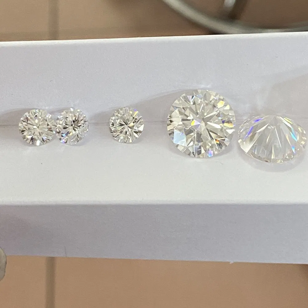 Hq Gems Gra Certificate D Vvs1 1.2carat 7mm White Moissanite Diamond Price Per Carat