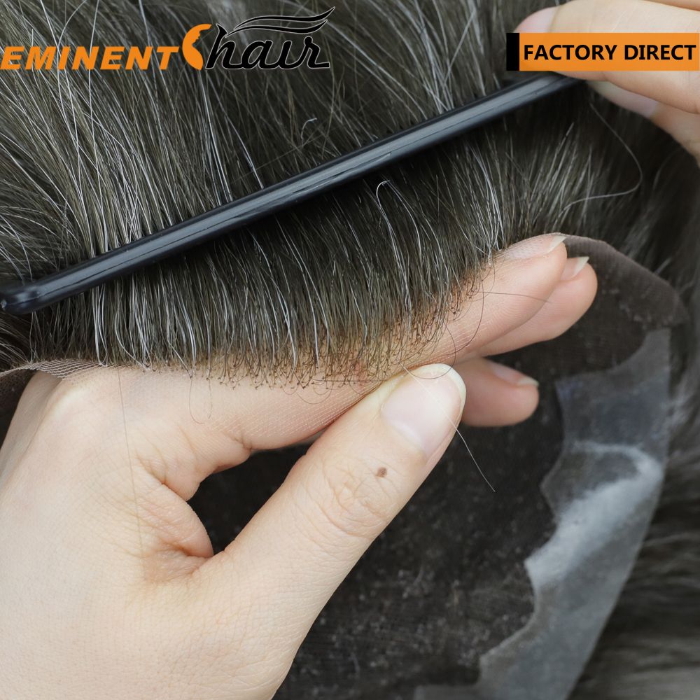 Lace Front Natural Hairline Human Hair Men′s Toupee