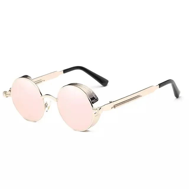 Luxury Metal Sunglasses Round Sunglasses Steampunk Coating Vintage Retro Sunglass