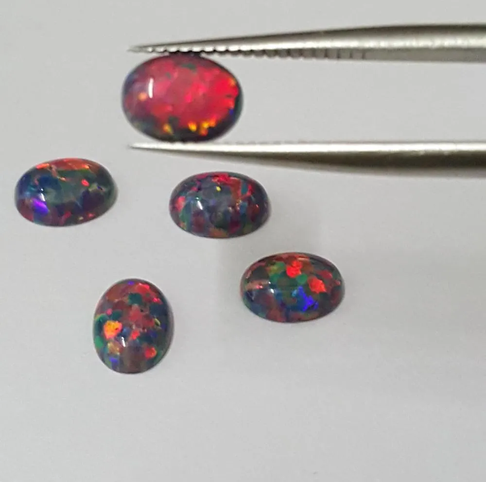Man-Made Ethiopian Oval Shape Loose Opal Stone for Jewelry Making