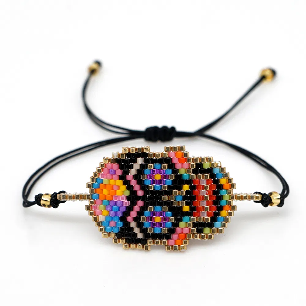 Mlgm Miyuki Bracelet Mexican Skull Bracelets for Women Unique Halloween Skull Jewellery Gift Pulseras Handwoven Jewelry Custom Imitation Cool Pulsera for Girls