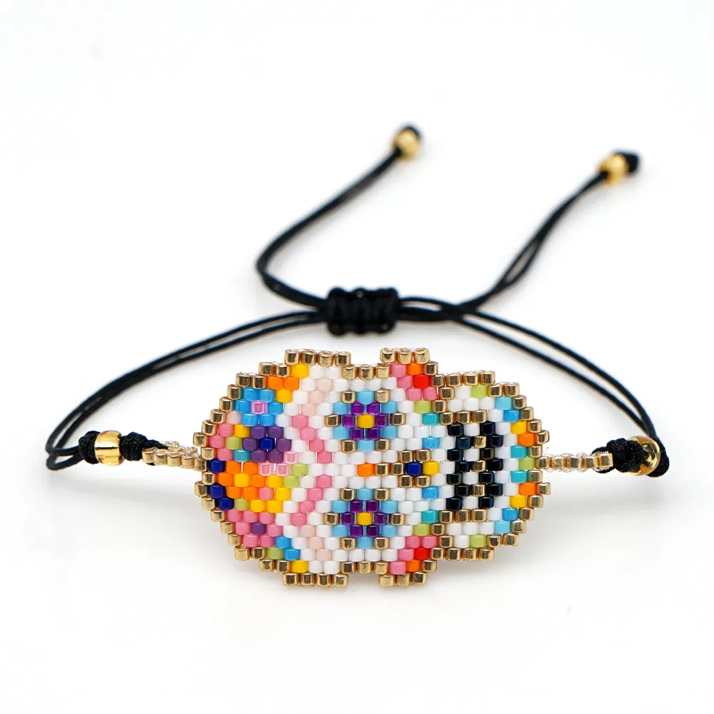 Mlgm Miyuki Bracelet Mexican Skull Bracelets for Women Unique Halloween Skull Jewellery Gift Pulseras Handwoven Jewelry Custom Imitation Cool Pulsera for Girls