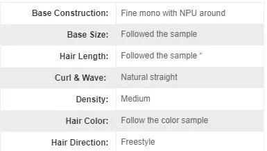 Mono Hairpiece with Npu All Around and Clips Human Hair Bang